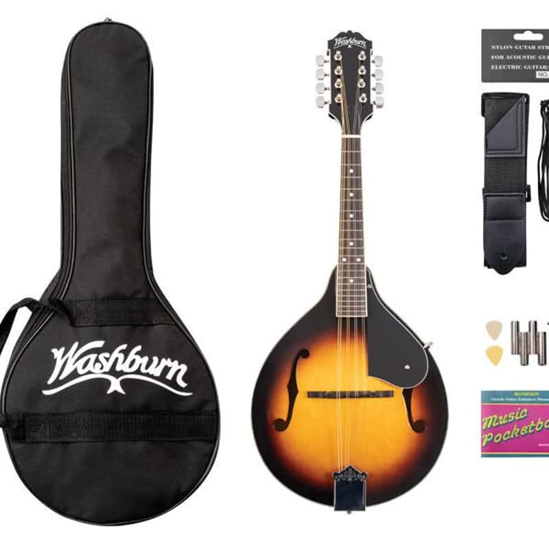 Washburn M1 Pack Americana Series A-Style Mandolin Pack. Sunburst image 1