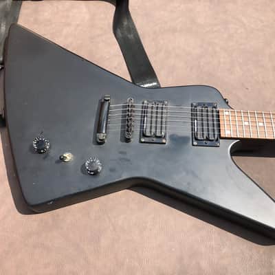 Kramer Imperial Matte Black Explorer Electric Guitar & DiMarzio Strap image 1