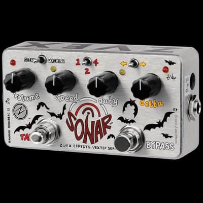 Zvex Vexter Series Sonar Tremolo with Tap Tempo 2010s - Silver with Graphic image 2