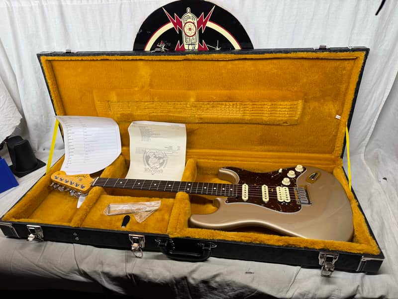 Parts Warmoth Alder body + 2022 Fender American Professional II neck Stratocaster Guitar with Case - Fire Mist Gold image 1