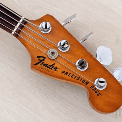 1978 Fender Precision Bass Sunburst Vintage Bass, 100% Original w/ Case image 4