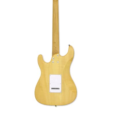 Aria 714-MKII-BKDM Fullerton, Flamed Maple Top, Poplar Body, Roasted Maple Neck, Turquoise Blue image 2