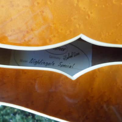 Hofner Nightingale Special Semi Hollow Guitar 1988 German made image 10