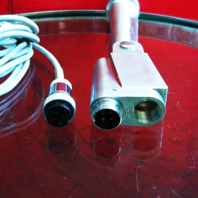 Vintage 1960's Calrad DM21 dynamic omni-directional microphone Dual Z / Hi Z harp mic w cable Olson Lafayette image 9