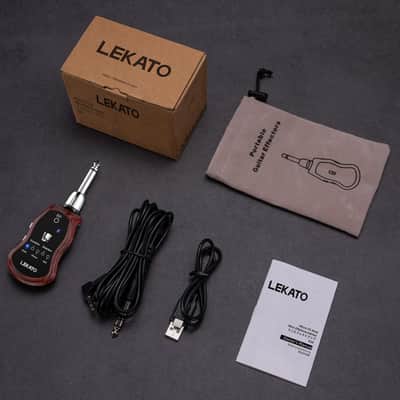 LEKATO Guitar Headphone Amp,Micro Electric Guitar Headphone Amp for Electric Guitar&Bass Rechargeable Bass Headphone Amplifier for Practice with 5 Effects(Clean Chorus Overdrive Distortion and Wah) image 7