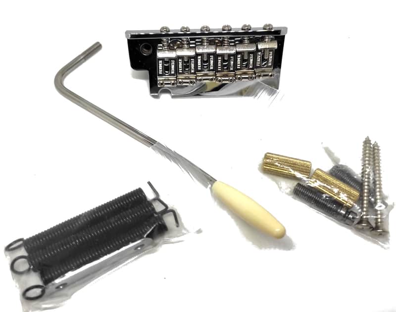 Fender® American standard Stratocaster Chrome Tremolo bridge assembly (two-point image 1