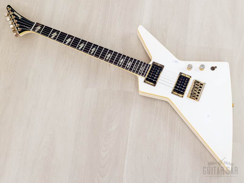 1985 Fernandes X-1 Neck Through Explorer Vintage Guitar White