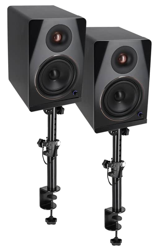 (2) Rockville APM8B v2 8" Powered Studio Monitors w/USB/Bluetooth+Desk Stands image 1