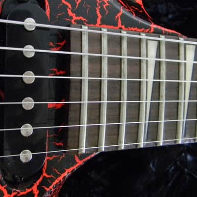 VESTER II MANIAC SERIES Circa 1991 Archtop Red Crackle Finish Body Neck Guitar Kramer Style image 10