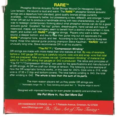 DR Rare RPML-11 Phosphor Bronze Acoustic Guitar Strings 11-50 image 2