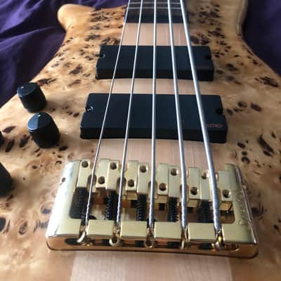 Spector EURO 5 String Left Handed 2017 Poplar Burl image 4