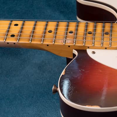 Custom Shop Fender 59 Telecaster, Custom Relic MN Wide-Fade Chocolate 3-Color, Sunburst 2022 - sunburst image 9