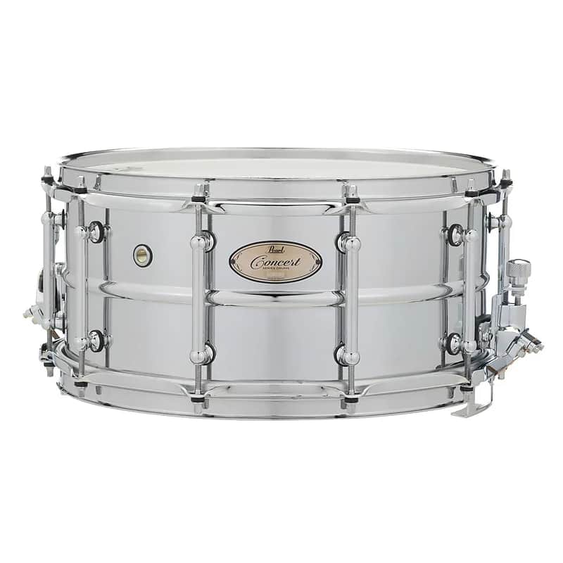 Pearl CRS1465 Concert 14x6.5" Beaded Steel Snare Drum with SR400 Strainer image 1