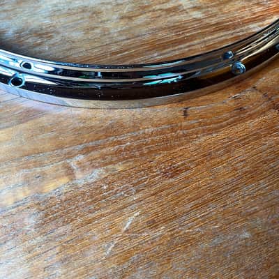 Ludwig No. 4160 16" Twin Channel Die-Cast 8-Lug Hoop 1980 - 1983 - Chrome image 4