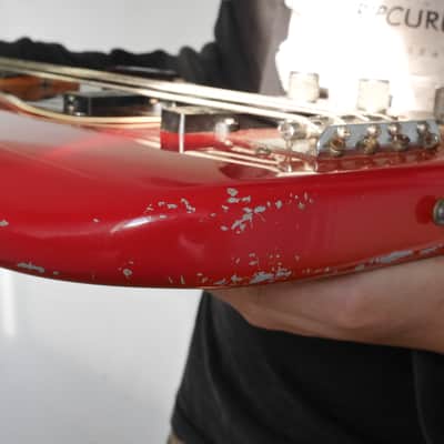 1969 Fender Precision Bass PJ Specs Fiesta Red Refin w/ OHSC Cheney England image 17