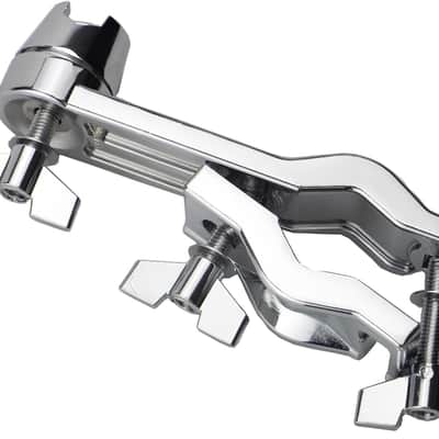Cymbal L-Arm Rod Boom Arm with Mounting Clamp, 17.5" Splash Cymbal Arm with Bracket Holder Extension Attachment , 360°Cymbal Extension Mount Clamp Drum Set Accessories Silver image 2