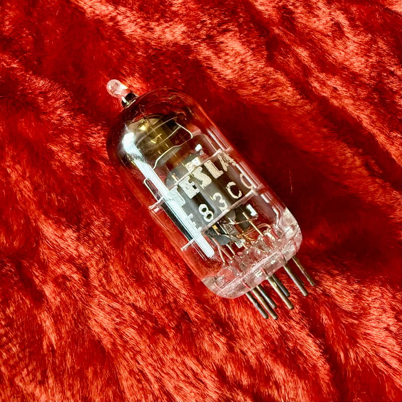Telsa ECC83 12AX7 Tube c 1960 original vintage valve image 1