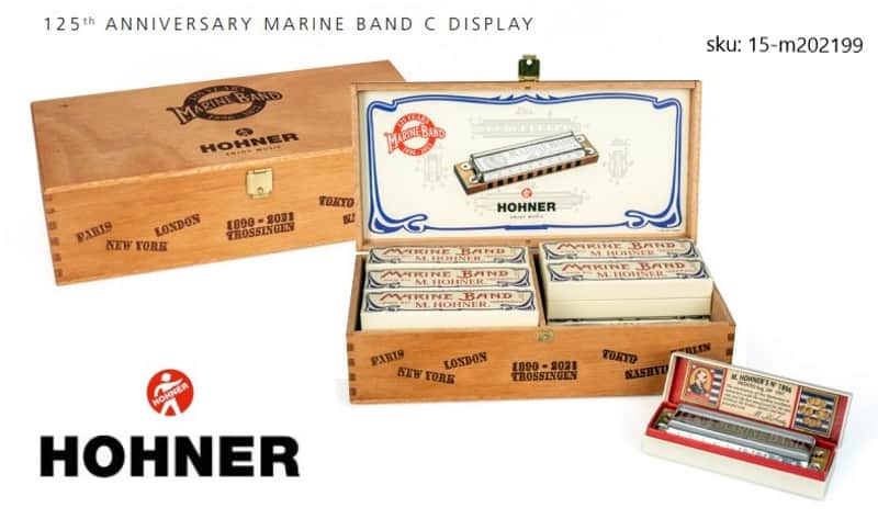 Hohner Marine Band 125TH Anniversary Harmonica 12-Piece & Vintage Box image 1