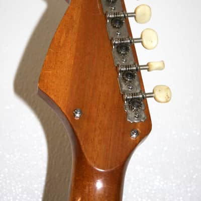 Vintage 1960's Sorrento Red Sunburst Hollow Body Electric Guitar With Gig Bag image 17