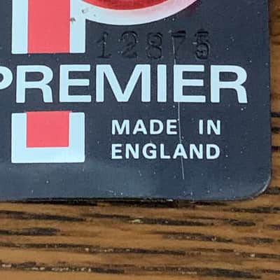 VINTAGE PREMIER Drum Badge - Early 70’s - SN 12876 - GREAT CONDITION image 2