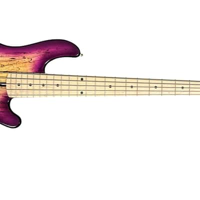 Lakland Skyline 55-02 Custom, Spalt Violet Burst / Maple 9.4 LBS *IN STOCK* image 8