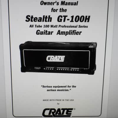 Crate Stealth GT100H 100 Watt Tube 3 Channel w Footswitch Amp Lee Jackson Designed High Gain GT-100H image 20