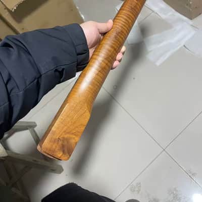 1 Large headstock 24 inch Round stainless steel 4a 22 frets Roasted flame Maple guitar neck 24inch hole 10mm Satin for JAGUAR body image 3
