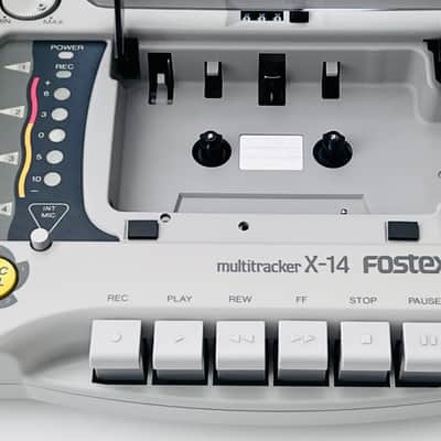 Serviced Fostex X-14 1990s 4-track cassette recorder with original box, manual, and vintage tape image 6