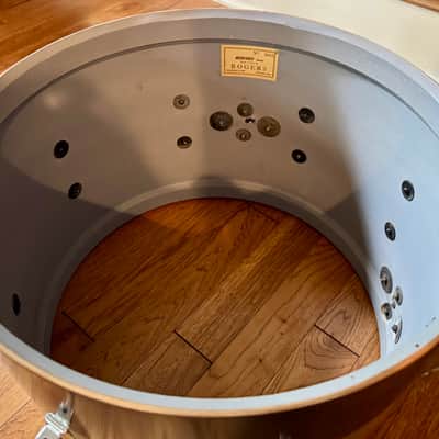 Roger's  14 x 20" Mercury Model Blue and Silver Duco Bass Drum Vintage 50's - 60's image 12