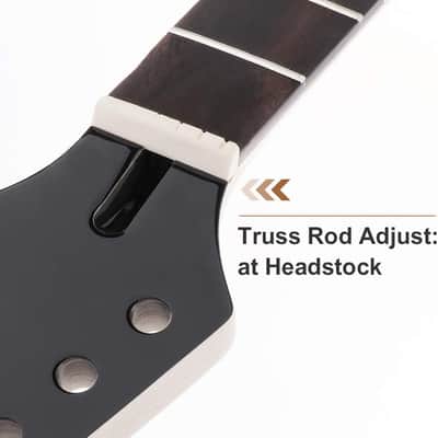 Electric Guitar Neck Maple Head Rosewood Fretboard 24 Fret for IBZ Parts Replacement Black image 5
