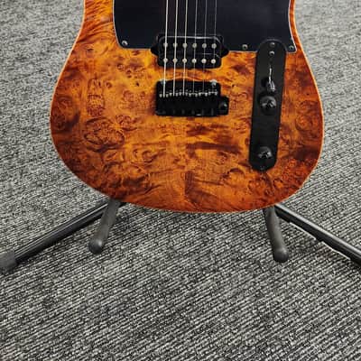 Suhr Firehouse Exclusive Modern T Waterfall Burl Maple, Copperhead Burst w/ Case image 1