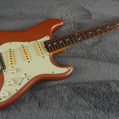 Fender Japan ST-62AS/H 40th Anniversary 1994 Stratocaster Copper Metallic Matching Headstock Foto Flame Neck image 4