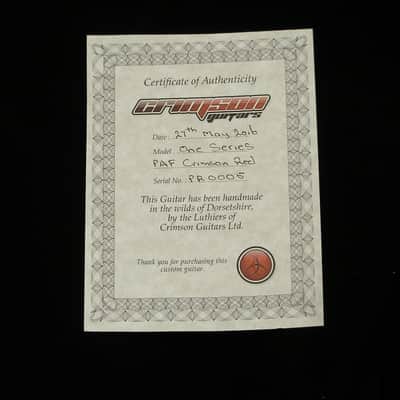 Crimson Guitars One Series PAF 2016 Crimson Red Single Cutaway P90s image 24