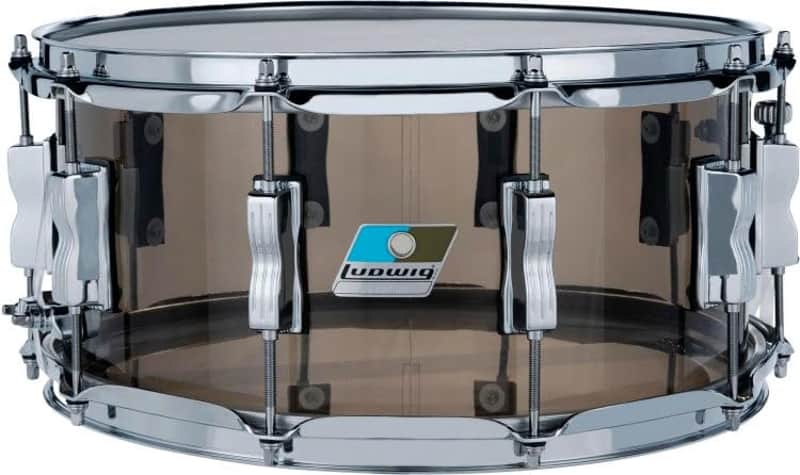 Ludwig Vistalite Snare Drum - 6.5 inches x 14 inches, Bronze image 1