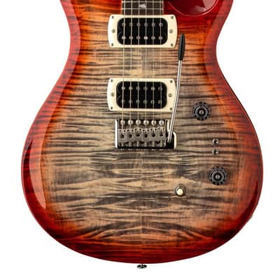 PRS SE Custom 24-08 Quilt, Charcoal Cherry Burst image 1