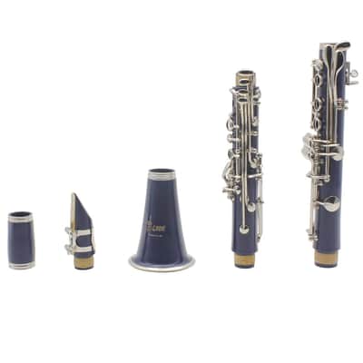 Bb Clarinet 17-Key Ebonite Body – Purple | Student & Intermediate Concert / Marching Band Clarinet Set image 2