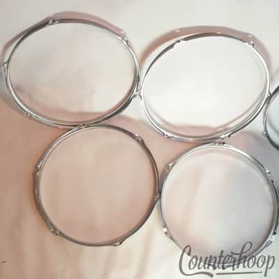 Pearl/Ludwig 7x 13" Tom Drum Rims/Hoops 6-Hole Batter/Resonant Triple Flange Lot image 4
