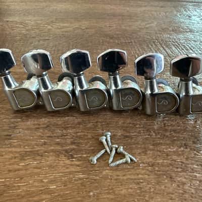 Schaller Vintage M6 "Made in West Germany" 6 In Line Tuners - 90° Mount 1970s/1980s - Chrome image 1
