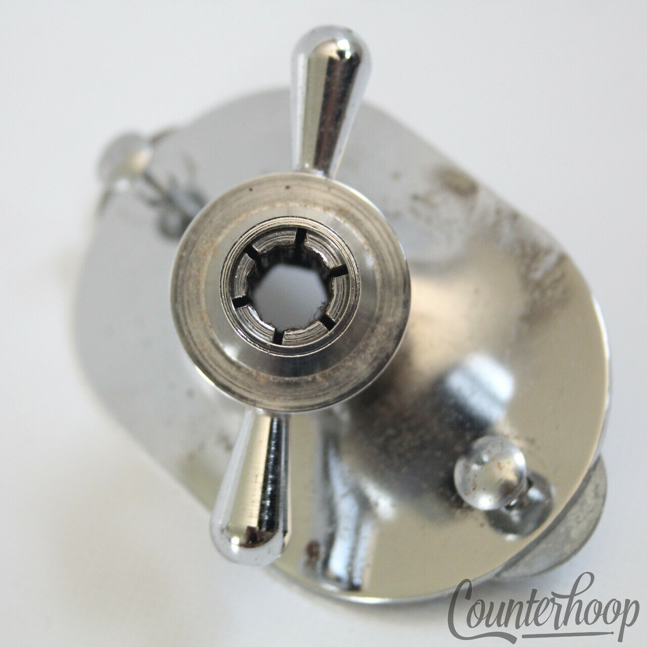 Rogers Bass Drum Spur/Tom/Cymbal Arm Mount+Machined Collet Rare 2-Hole Prototype — main photograph