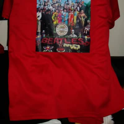 beatles sgt pepper lp cover new l tee - john paul george ringo fab four trippy image 3