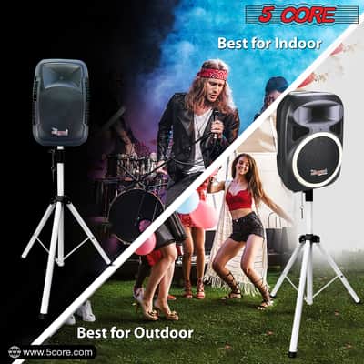 5 Core Speaker Stand Height Adjustable PA DJ Tripod Studio Monitor Stands w 35mm Compatible Insert image 12
