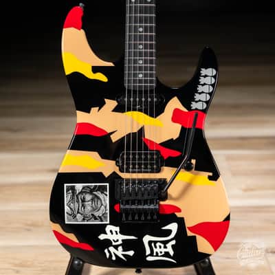 ESP Japan Custom Shop Kamikaze-1 George Lynch Signature Guitar – Black w/ Graphic image 2