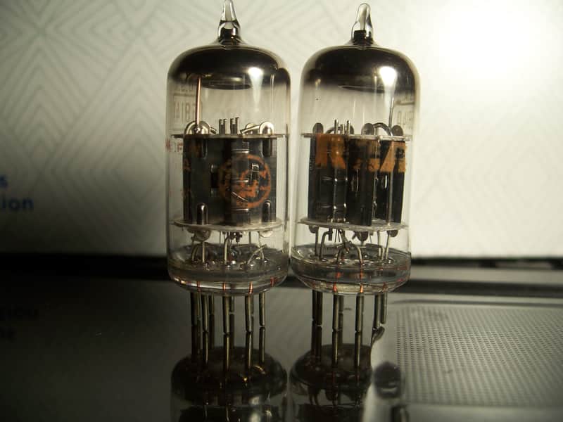 Matched Pair of RCA JRC 5814A/12AU7/ECC82 Milspec Preamp Vacuum Tubes image 1