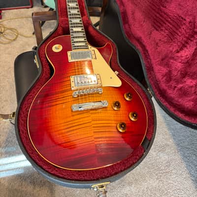 Gibson 59 reissue pre-historic 1985 - Flame Top Cherry Sunburst image 2