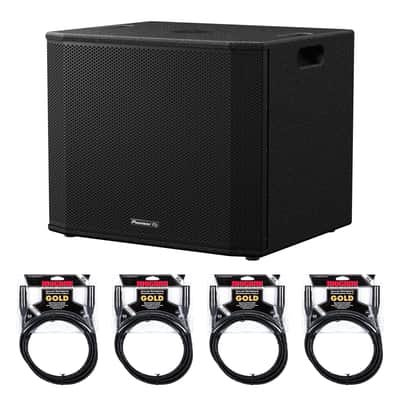 Pioneer DJ XPRS1182ST 18" Active Subwoofer Bundle with Mogami Gold XLR Cables image 1