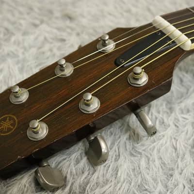 Rare Vintage 1975 made Black Label Yamaha FG-300J Black Label Acoustic Guitar Made in Japan image 11