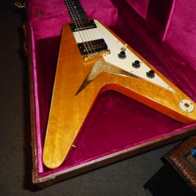 Scarecrow Guitars 59 korina V tribute, Hand Made with aged korina and Brazilian Rosewood Fret board Gibson HSC image 1