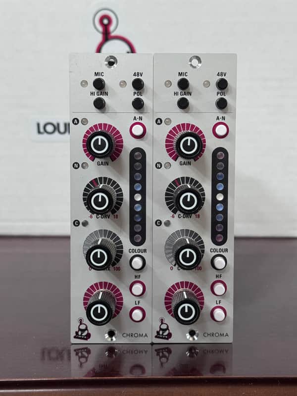 Matched Pair - Chroma 500 Series Twin Tone-Amp - with Roayl Blue Colour Module Blue image 1