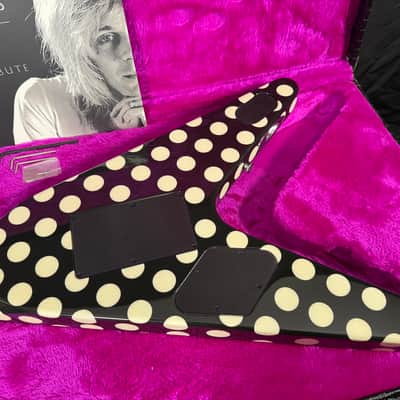 1998 Jackson USA Custom Shop Randy Rhoads - Limited Edition Flying V - Black with White Polka Dots - 150/150 image 17