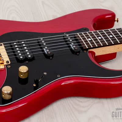 1991 Charvel by Jackson CST-060-SSH Superstrat S-Style See-Through Red w/ Case, Japan image 6